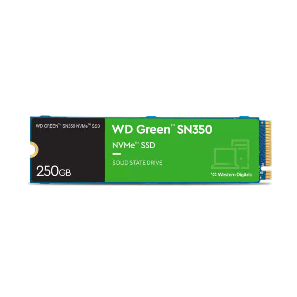 Unidad De Estado Solido SSD Interno Western Digital Green SN350 250GB M.2 2280 PCIe 3.0 NVMe Lect 2400/1500 MBs para PC y Lap