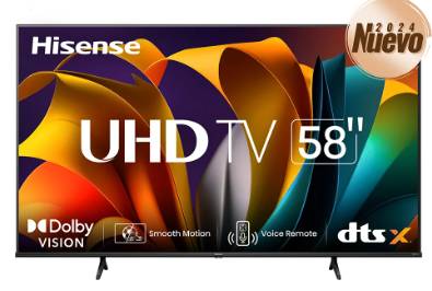 Televisor Hisense 58 Pulgadas 4K UHD Smart TV VIDAA LED A6NV Nidbit 
