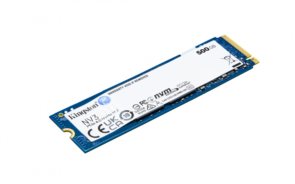 SSD Kingston SNV3S NVMe, 500GB, M.2, 3000 MB/s Escritura, 5000 MB/s Lectura, PCI Express 4.0