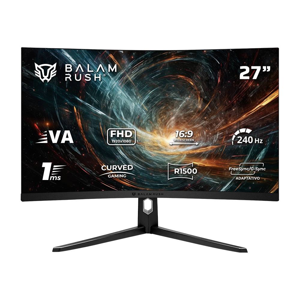 Monitor Gamer Curvo Acteck Hyper Orbit MHO27Y LED 27", 1920x1080 Full HD, G-Sync/FreeSync, 240Hz, HDMI/DisplayPort, Negro