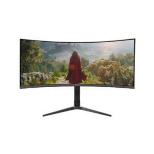 Monitor Gamer Curvo Naceb R1500 LED 34", 3440x1440 Ultra Wide Quad HD, G-Sync/FreeSync, 165Hz, HDMI/DisplayPort, Gris