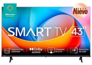 Hisense Smart TV LED 43A4NV 43", 4K Ultra HD, Negro