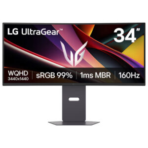 Monitor Gamer Curvo LG UltraGear LCD 34", 3440x1440 Ultra Wide Quad HD, FreeSync, 160Hz, HDMI/DisplayPort, Bocinas Integradas, Negro